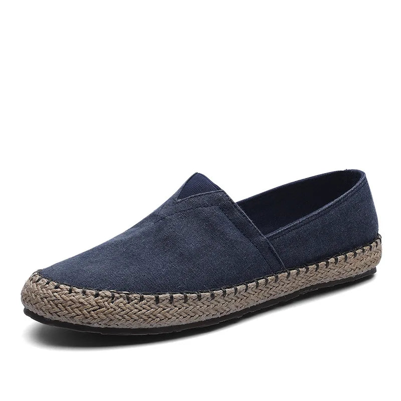 Męskie espadryle wsuwane w kolorze khaki, lekkie buty letnie casualowe