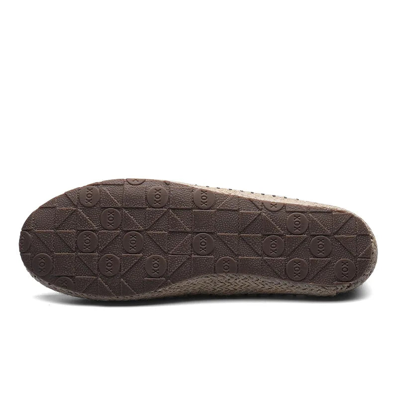 Niebieskie espadryle męskie wsuwane, stylowe obuwie męskie na co dzień