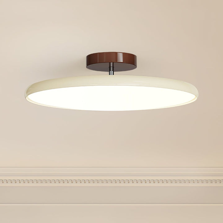 Zielona domowa lampa sufitowa LED, okrągła, nowoczesny design do korytarza.
