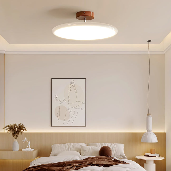 Zielona designerska lampa natynkowa LED, smukła i regulowana do korytarza.