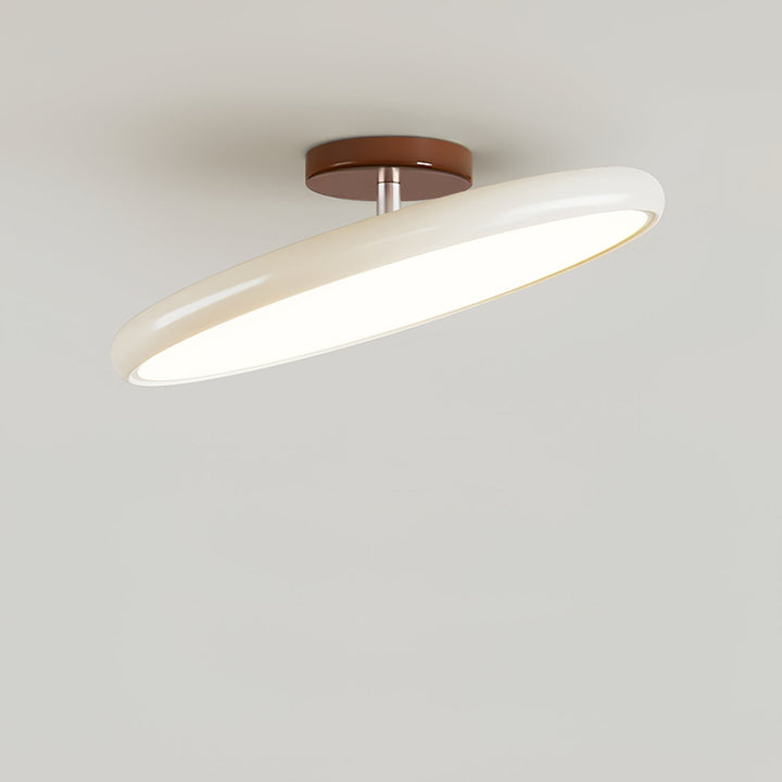 Zielone eleganckie oświetlenie sufitowe LED, smukłe, okrągłe do salonu.