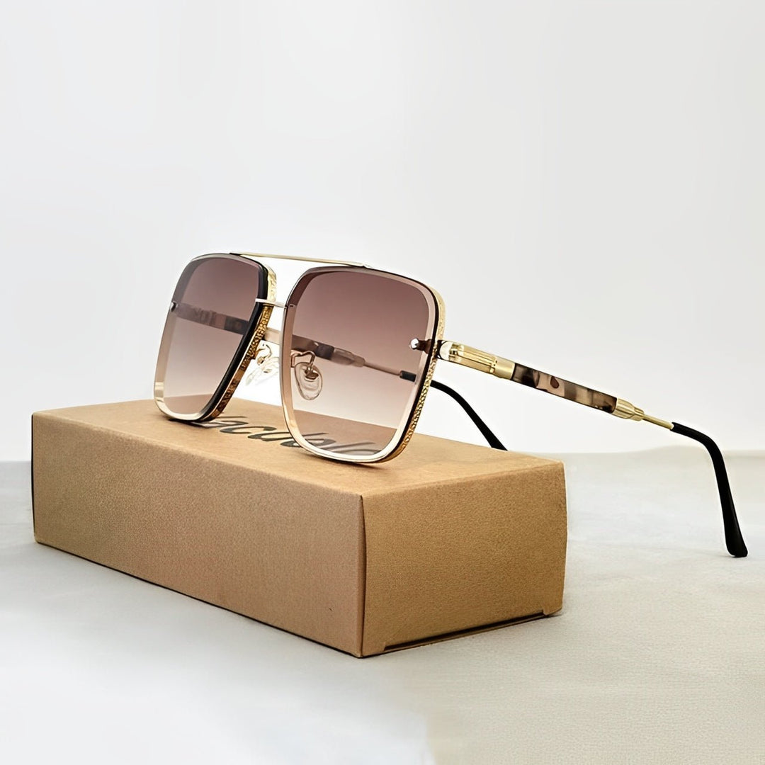 Stylowe okulary pilotki damskie na jasnym tle, modny dodatek na lato