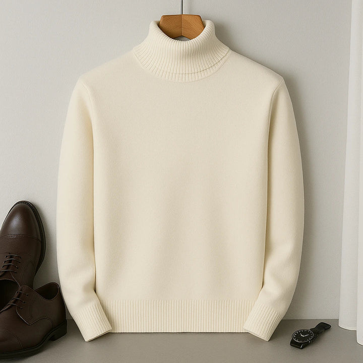 Stylowy sweter męski z golfem łączący wygodę i modny wygląd