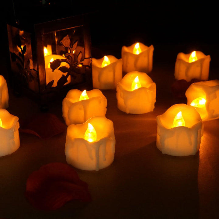 Energooszczędne świece LED tealight, długotrwałe ozdobne oświetlenie na baterie do każdego pomieszczenia.