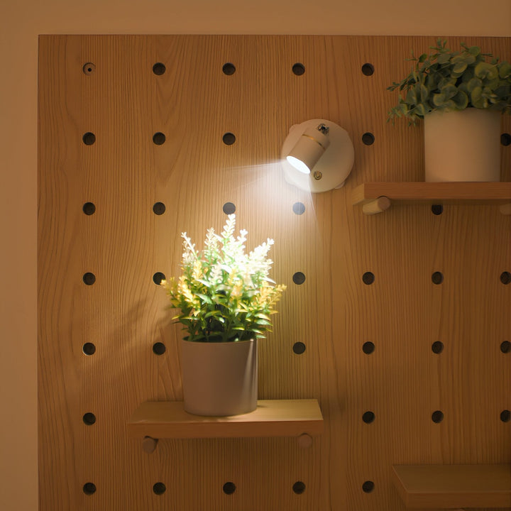 Bezprzewodowa lampa ścienna LED, regulowana, punktowa, z pilotem. Idealna do wnętrz.