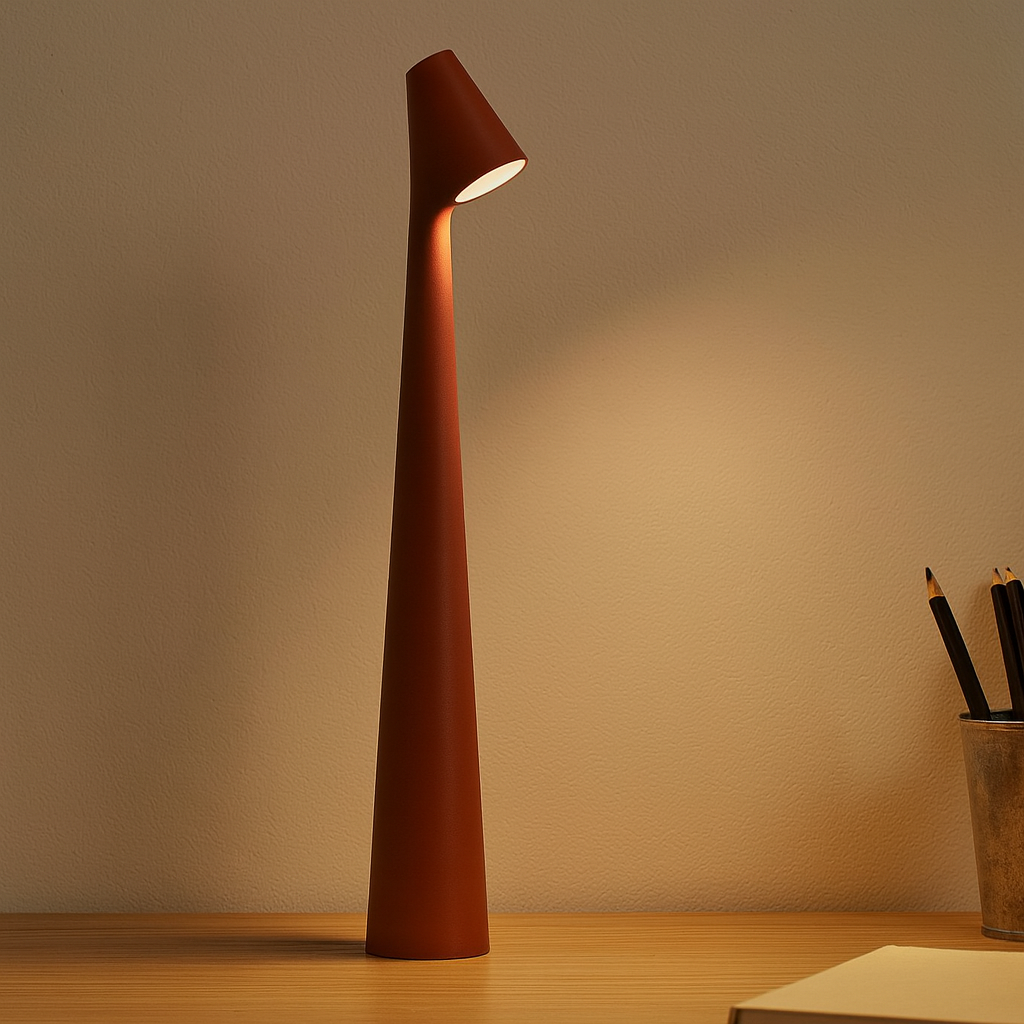 Energooszczędna lampa LED, bezprzewodowa, z dotykową regulacją jasności. Stylowy design.
