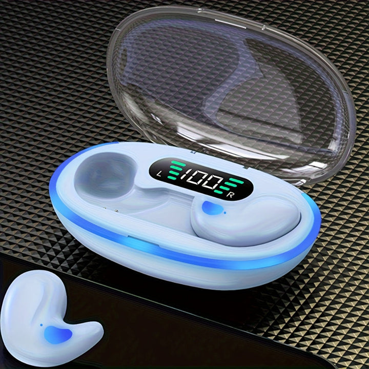 Nowoczesne słuchawki bezprzewodowe Bluetooth z mikrofonem, zapewniające wysoką jakość dźwięku.