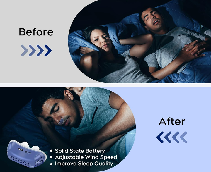 Bezprzewodowy aparat CPAP Mini, natychmiastowe rozwiązanie na chrapanie i bezdech. Poprawia jakość snu.