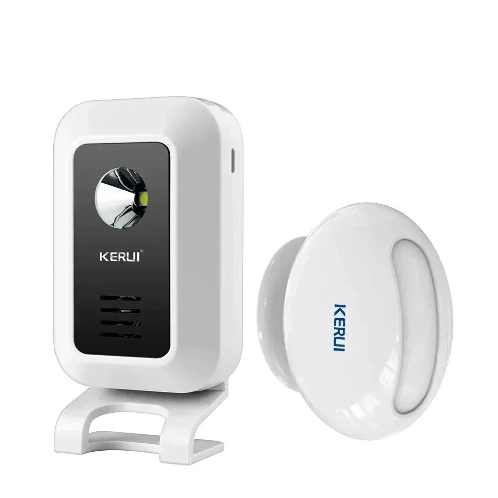 Inteligentny system alarmowy smart home z czujnikiem ruchu, powiadomieniami i opcjonalnym oświetleniem LED.