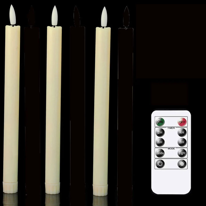 Świece stożkowe LED 25.4cm, bezpieczne i dekoracyjne, tworzą ciepłą atmosferę w każdym wnętrzu.