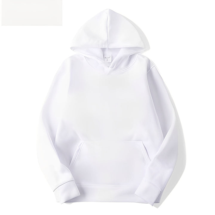 Tył bluzy z kapturem unisex, luźny krój oversize, komfortowa odzież na chłodne dni.