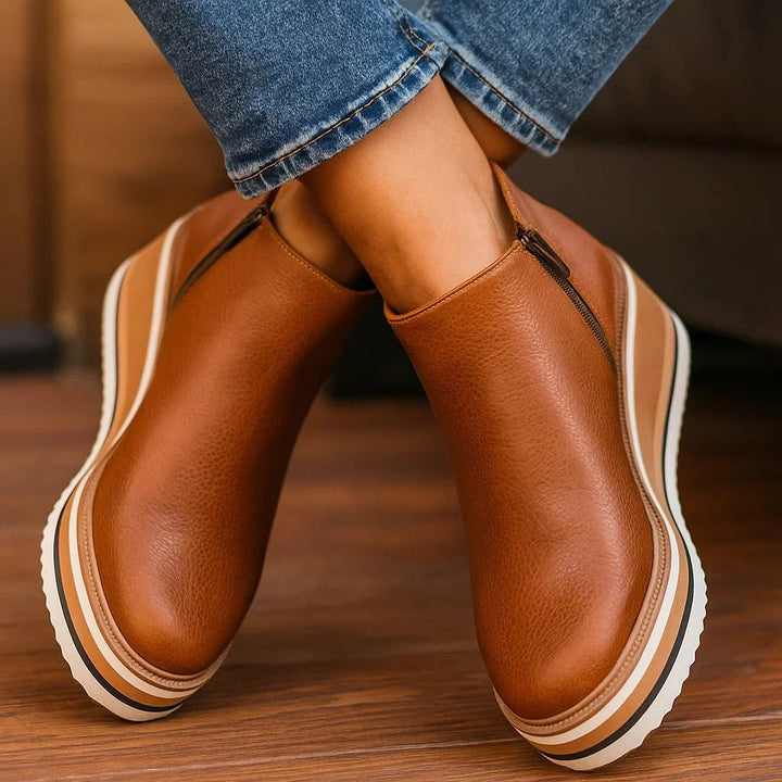 Stylowe buty damskie: botki na koturnie w ujęciu całościowym