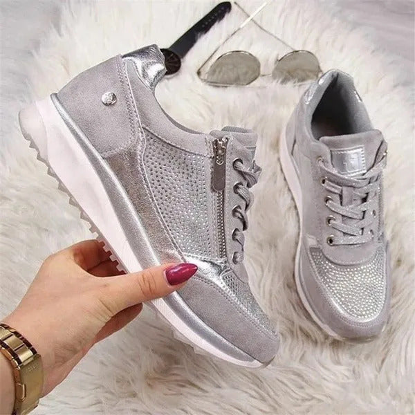 Stylowe buty damskie Amara w odcieniu zielonym, widok z góry