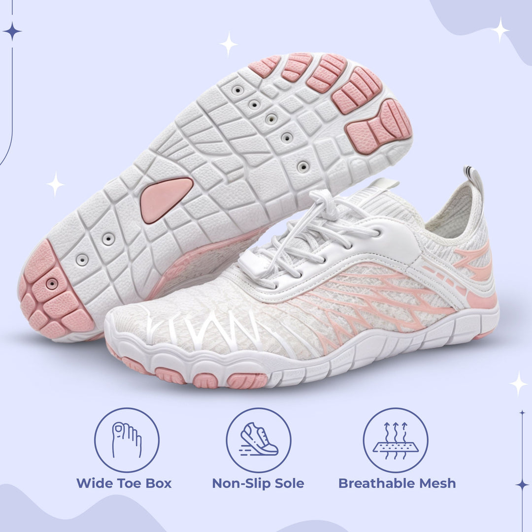 Wysokiej jakości buty do biegania barefoot unisex. Szerokie palce, szybkoschnące i antypoślizgowe dla wygody.