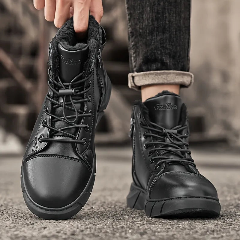 Stylowe męskie buty zimowe za kostkę, idealne na chłodne dni
