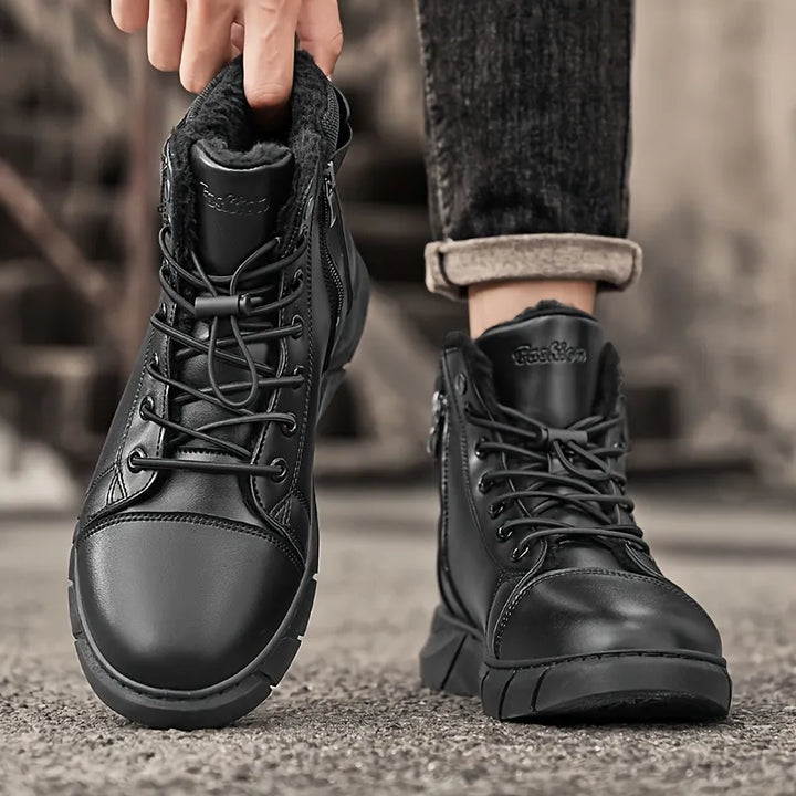 Stylowe męskie buty zimowe za kostkę, idealne na chłodne dni
