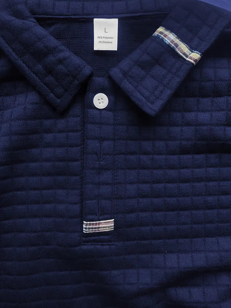 Wygodna odzież męska casual - koszulka polo z długim rękawem