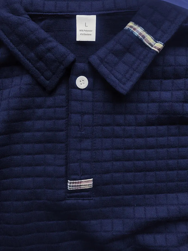 Wygodna odzież męska casual - koszulka polo z długim rękawem