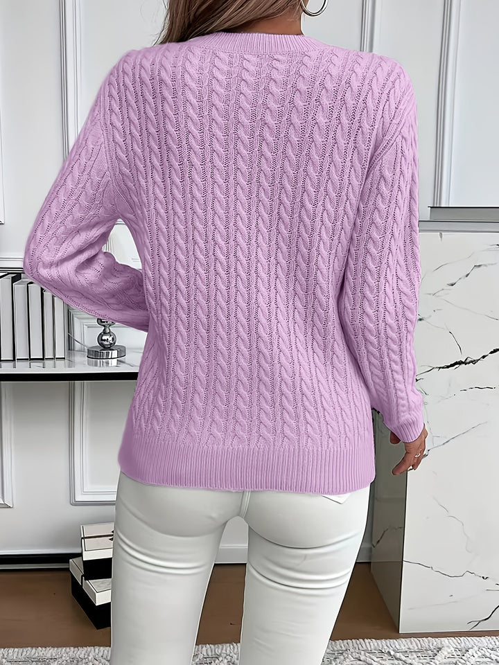 Modny design swetra damskiego casual na chłodne pory roku
