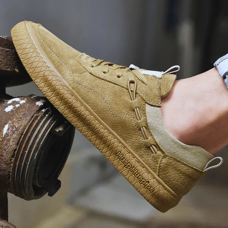 Modne buty codzienne Maxon, zbliżenie na wysokiej jakości materiał zamszowy