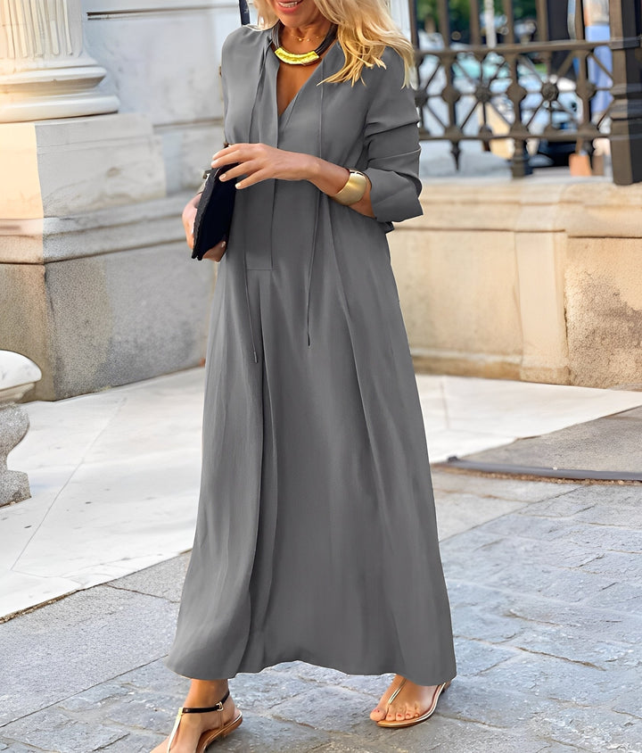 Elegancka sukienka maxi Christèle dla kobiet. Swobodna, luźna i komfortowa, idealna na wiosnę i lato.