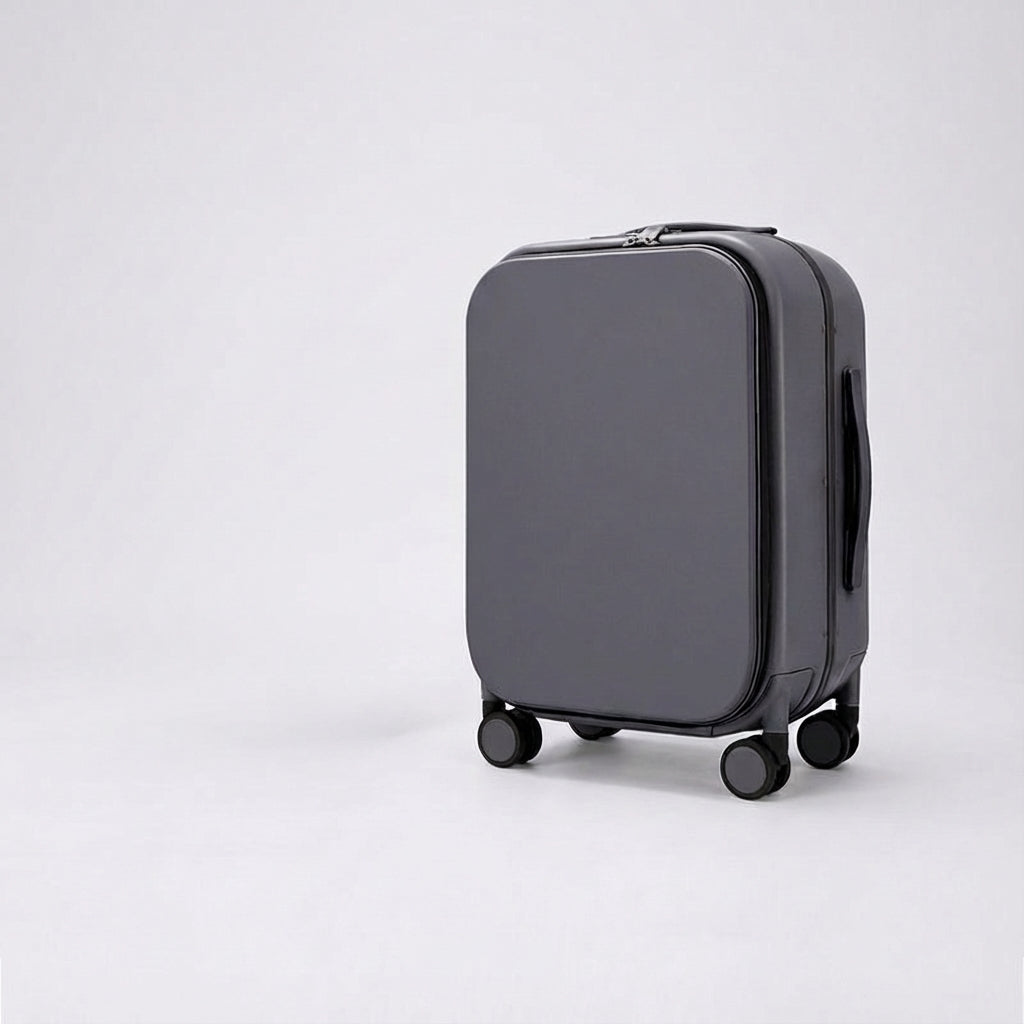Innowacyjna walizka Navisphere z systemem cichych kółek spinner 360°. Płynny transport bagażu podróżnego.