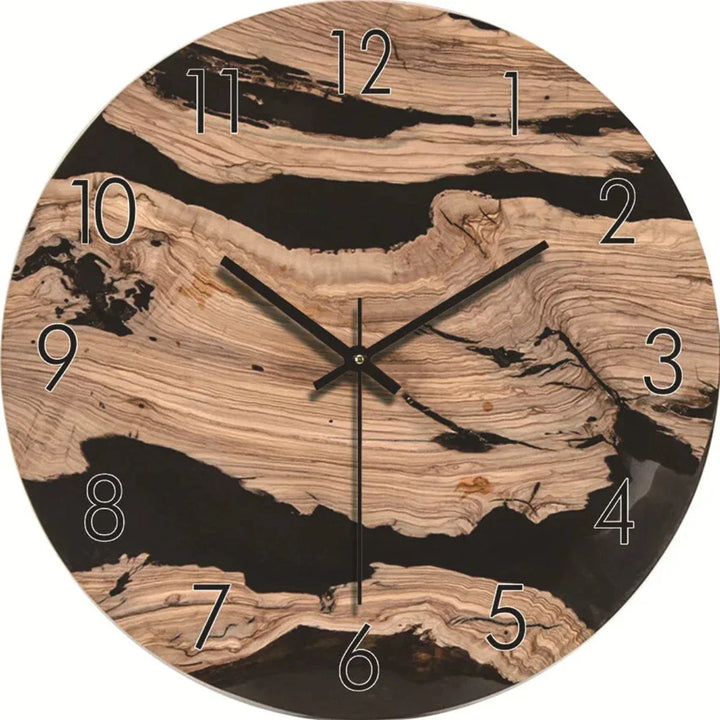 Zegar ścienny drewniany, cichy, nowoczesny design. Doskonała dekoracja do domu i biura. Styl i funkcjonalność.