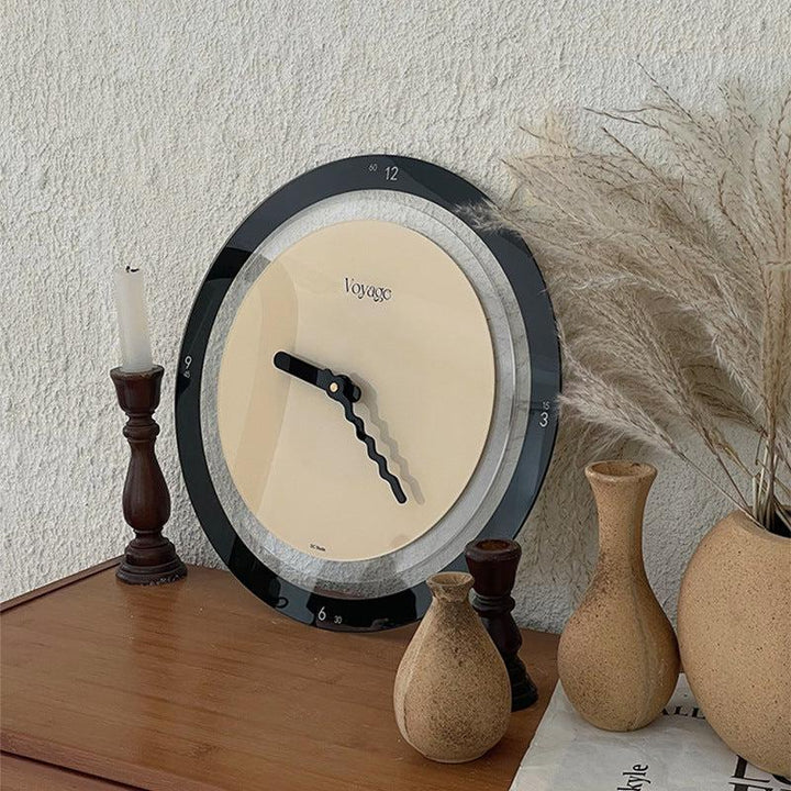 Cichy zegar ścienny skandynawski, nowoczesny design. Idealna dekoracja do salonu, biura, sypialni, domu.