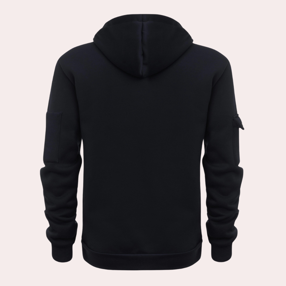 Stylowa męska bluza zimowa z zamkiem. Modna i ciepła hoodie z kapturem, komfortowa.