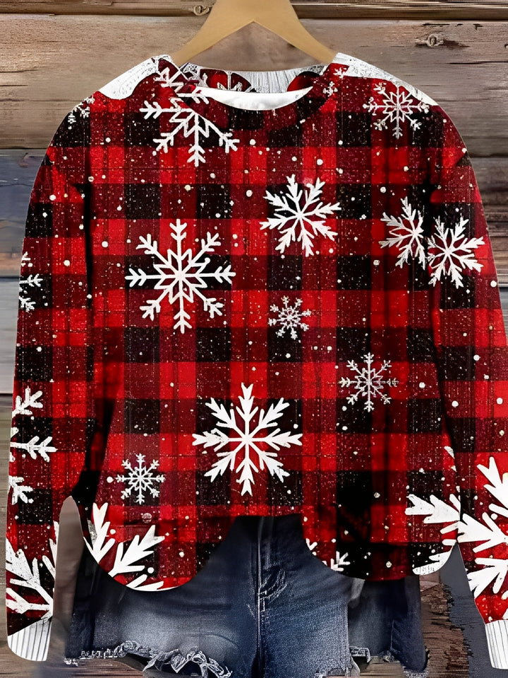 Sweter damski z zabawnym wzorem owcy. Luźny krój, idealny do codziennych stylizacji na chłodne jesienne wieczory.