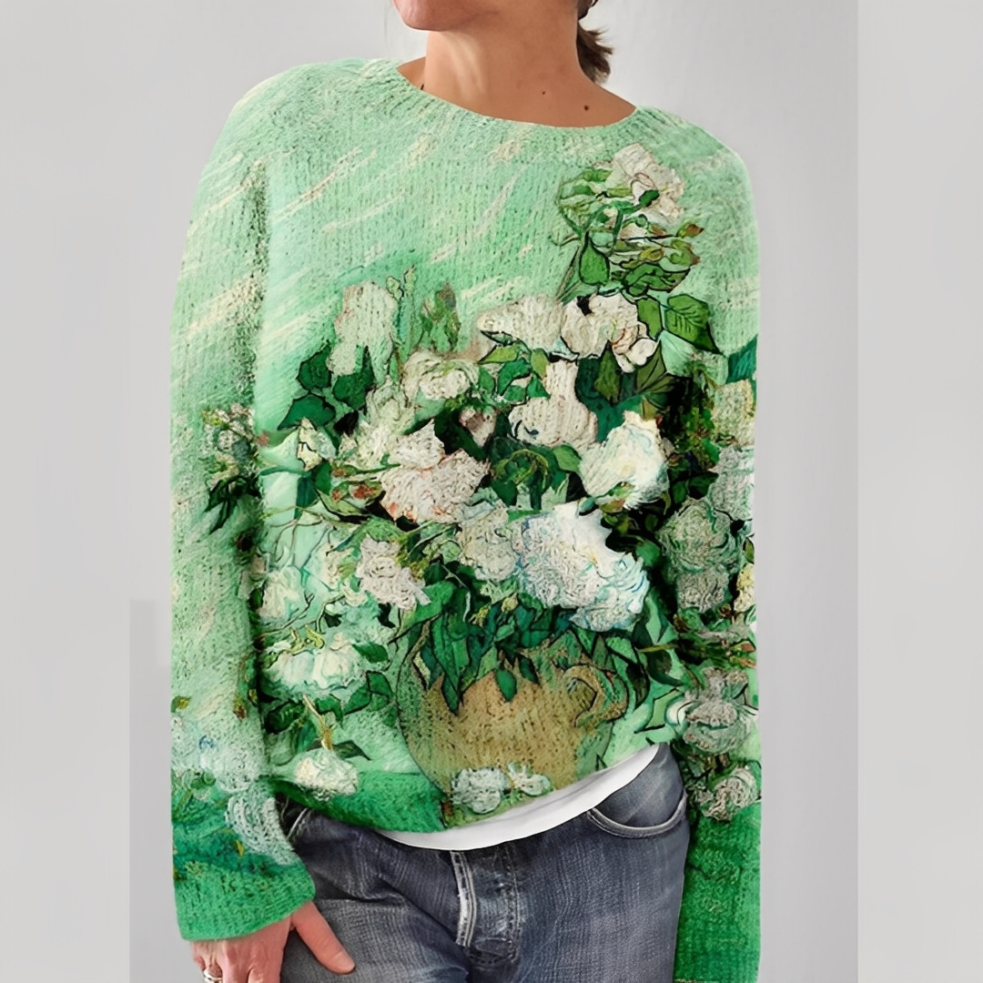 Wygodny sweter damski z miękkiej dzianiny, doskonały do casualowych zimowych stylizacji.
