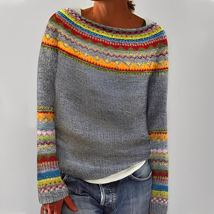 Nowoczesny sweter damski do casualowych zestawów. Ciepły sweter na zimę, łatwy do warstwowania.