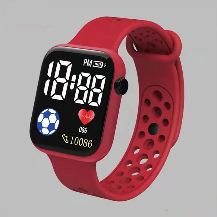 Modny zegarek elektroniczny dla dzieci, wodoodporny, z podświetlaną tarczą i funkcją sportową.