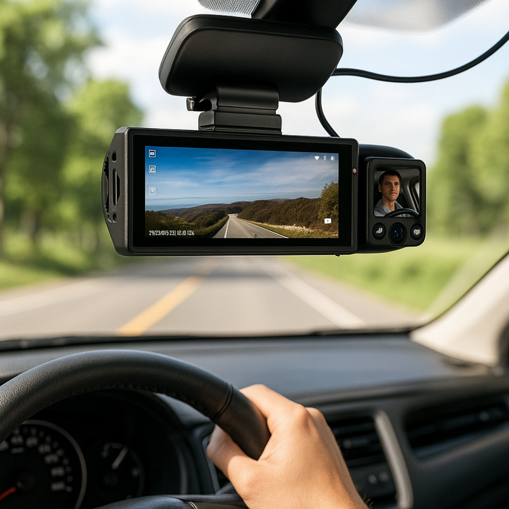 Szczegółowa kamera samochodowa Full HD 1080p. Wideorejestrator z Wi-Fi, noktowizorem i podwójnym obiektywem.