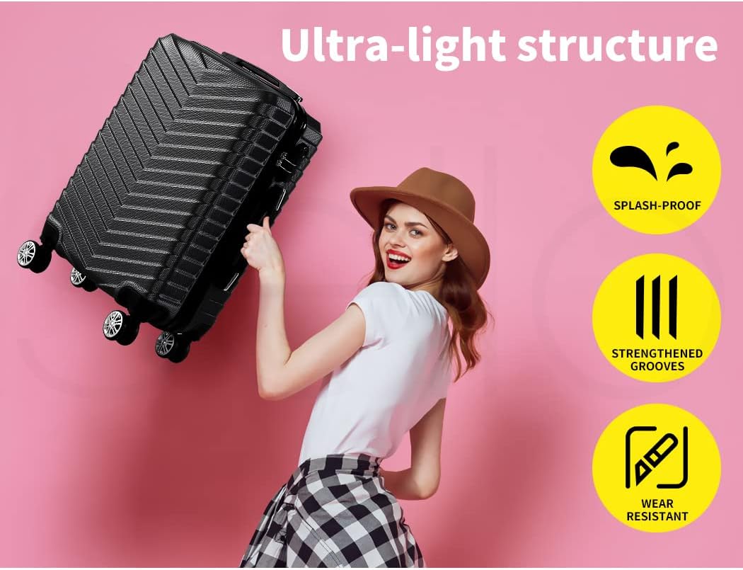 Teleskopowa rączka czarnej, twardej walizki podróżnej. Ergonomiczny design dla komfortowego przemieszczania.