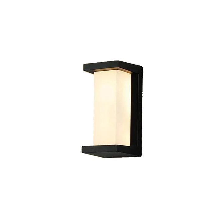 Lampa LED ogrodowa czarna z czujnikiem ruchu, oświetlenie tarasu, elewacji.