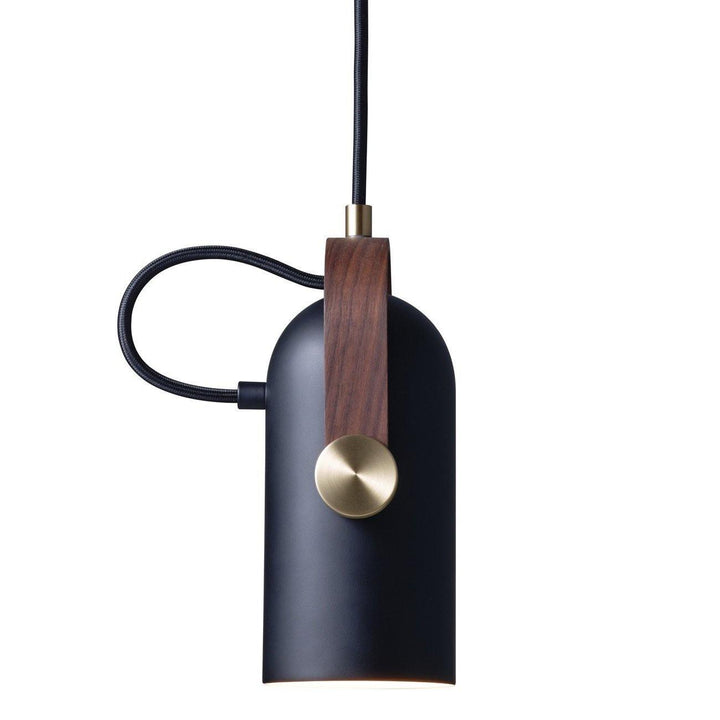Lampa wisząca Przemysłowa, czarna, E27, regulowana, metalowa, styl armatni, oświetlenie.