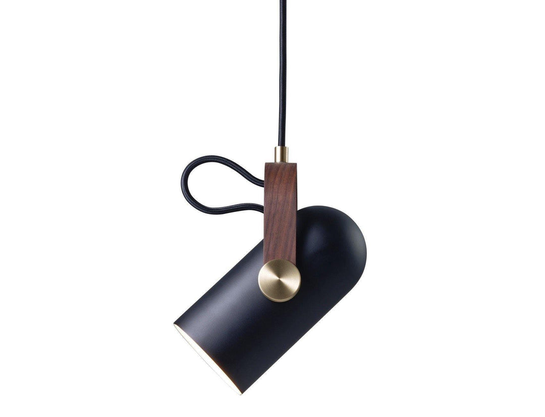 Czarna lampa wisząca metalowa, industrialna, styl armatni, do wnętrz LOFT, z E27.