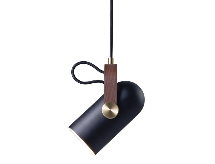 Czarna lampa wisząca metalowa, industrialna, styl armatni, do wnętrz LOFT, z E27.