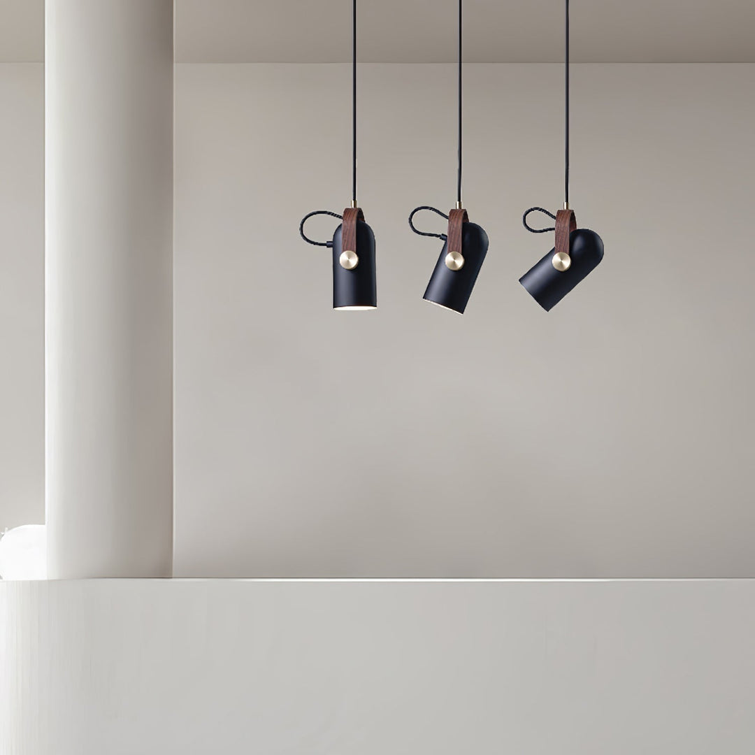 Regulowana lampa wisząca LOFT E27, czarna, metalowa, idealna do industrialnego oświetlenia.