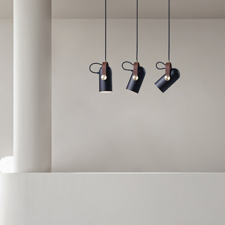 Regulowana lampa wisząca LOFT E27, czarna, metalowa, idealna do industrialnego oświetlenia.