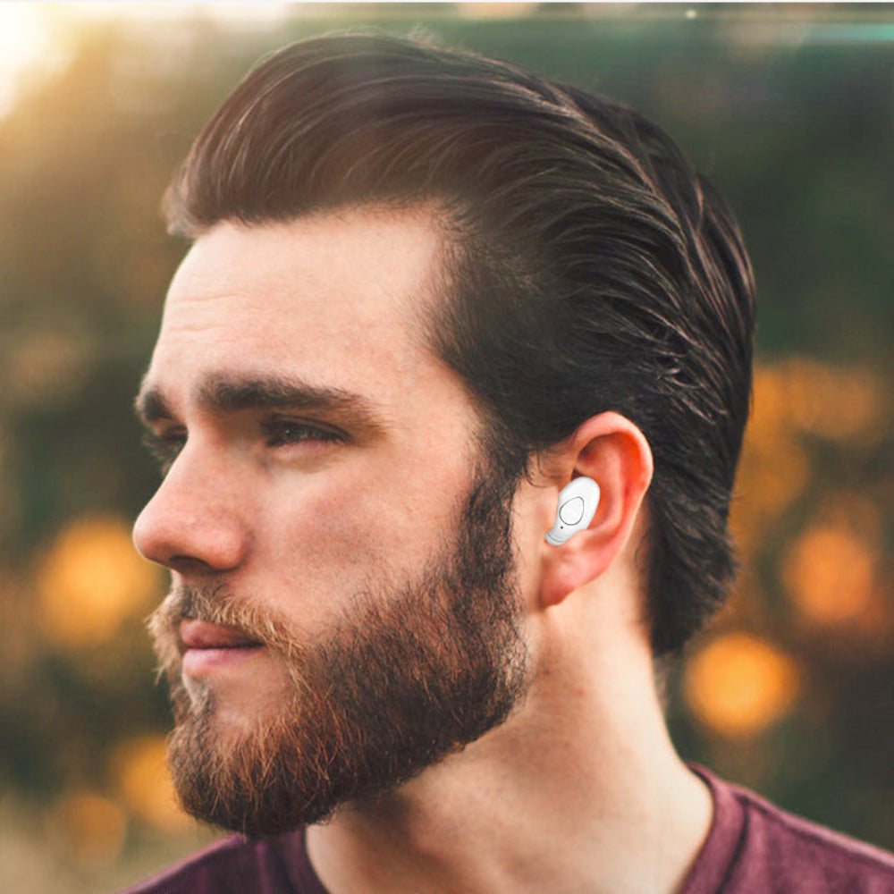 Unisex bezprzewodowe słuchawki sportowe douszne Bluetooth z mikrofonem, do biegania.