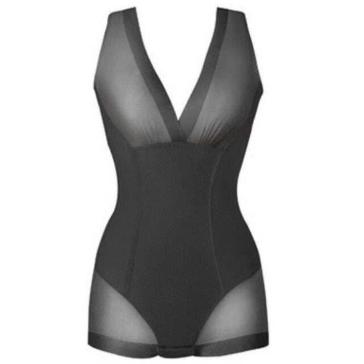 Beżowe body modelujące na szerokich ramiączkach, komfortowe, elegancka bielizna damska.