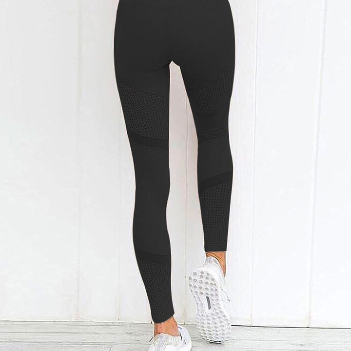 Damskie legginsy sportowe z siateczką i wysokim stanem, uniwersalne do jogi, fitnessu i treningu.