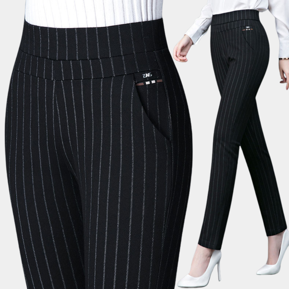 Modne spodnie damskie z wysokim stanem, modelujące. Czarne, eleganckie i komfortowe, do pracy i na wieczorne wyjścia.