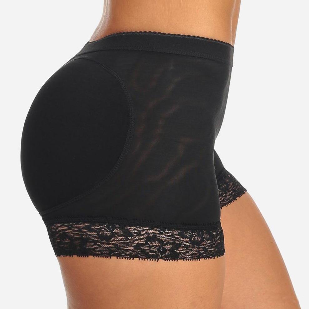Majtki damskie push-up z koronkowymi detalami, wygodna bielizna modelująca.