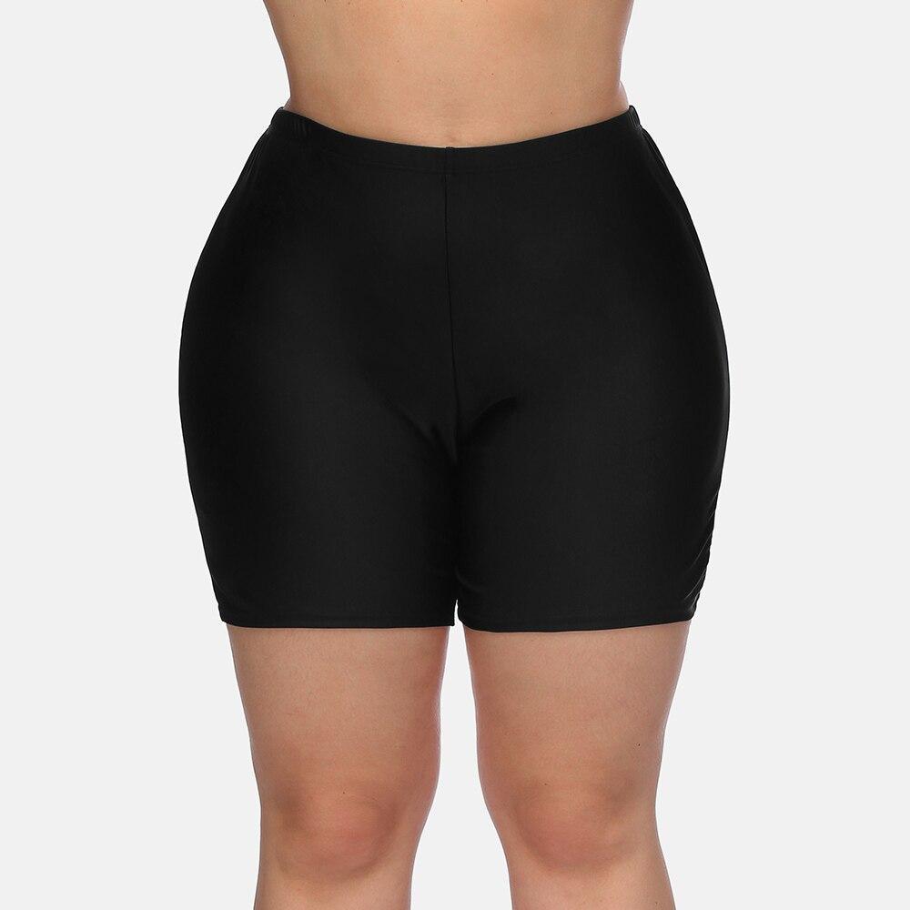 Elastyczne, komfortowe szorty kąpielowe damskie plus size z wysokim stanem. Stylowy strój kąpielowy.