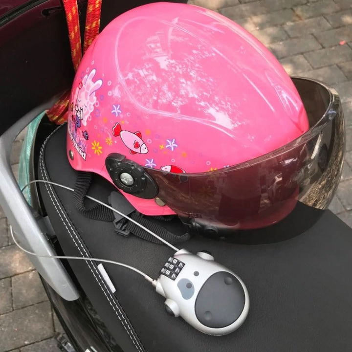 Mini zamek rowerowy kablowy w kolorze czarnym, dyskretne i skuteczne zabezpieczenie Twojego roweru.