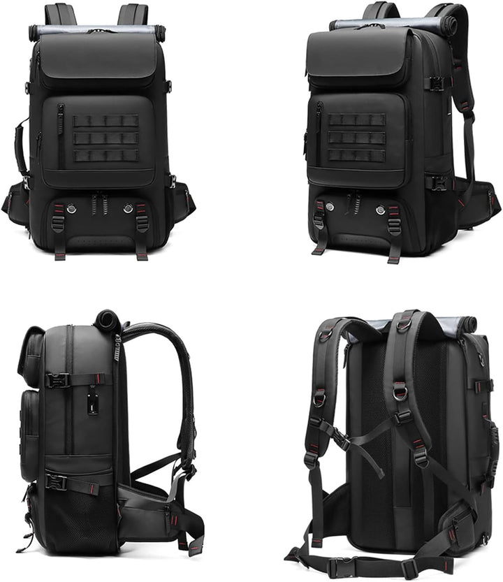 Unisex plecak turystyczny 50L, zintegrowany port USB. Wygodny bagaż na wędrówki i miejskie wyprawy.
