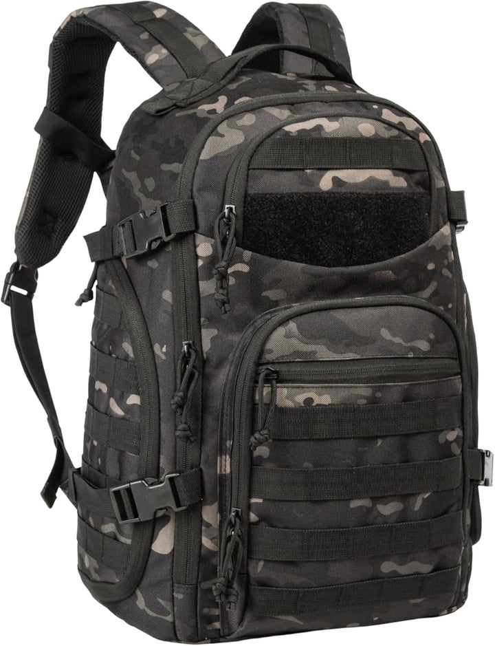Czarny plecak taktyczny 35L Molle unisex, idealny na outdoor i przygody.